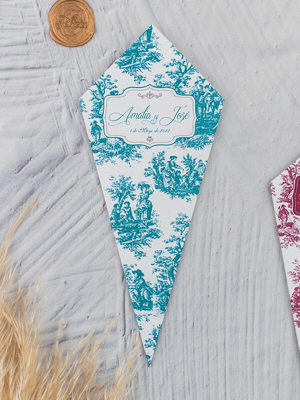 Conos de boda toile jouy