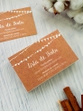 Tarjeta lista de boda banderín