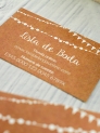 Tarjeta lista de boda banderín