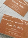 Tarjeta lista de boda banderín