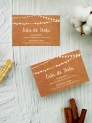 Tarjeta lista de boda banderín