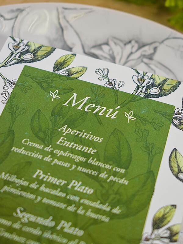 Menú boda azahar