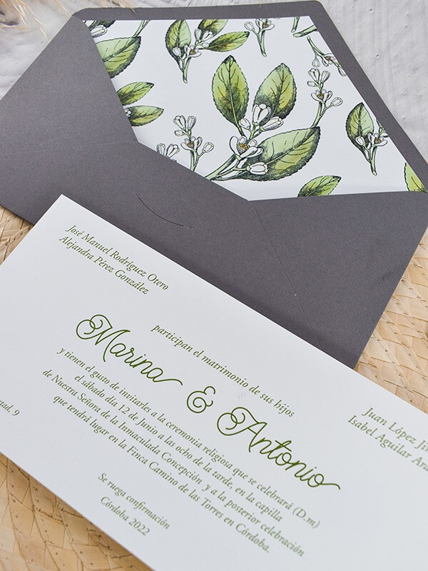 Invitación americana azahar