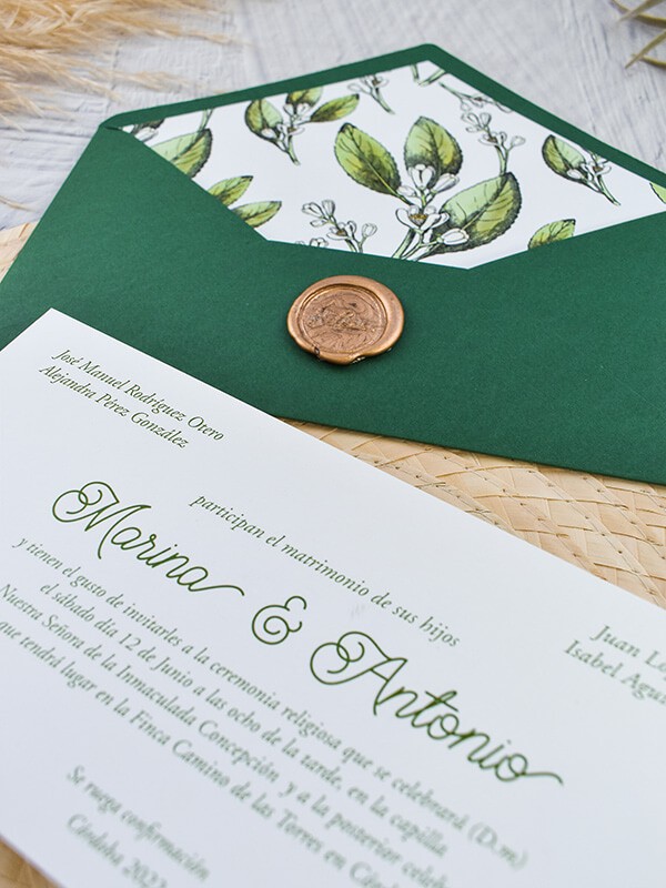 Invitación americana azahar
