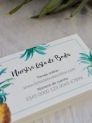Tarjeta lista de boda piñas