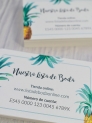 Tarjeta lista de boda piñas
