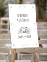 Poster boda bicicleta