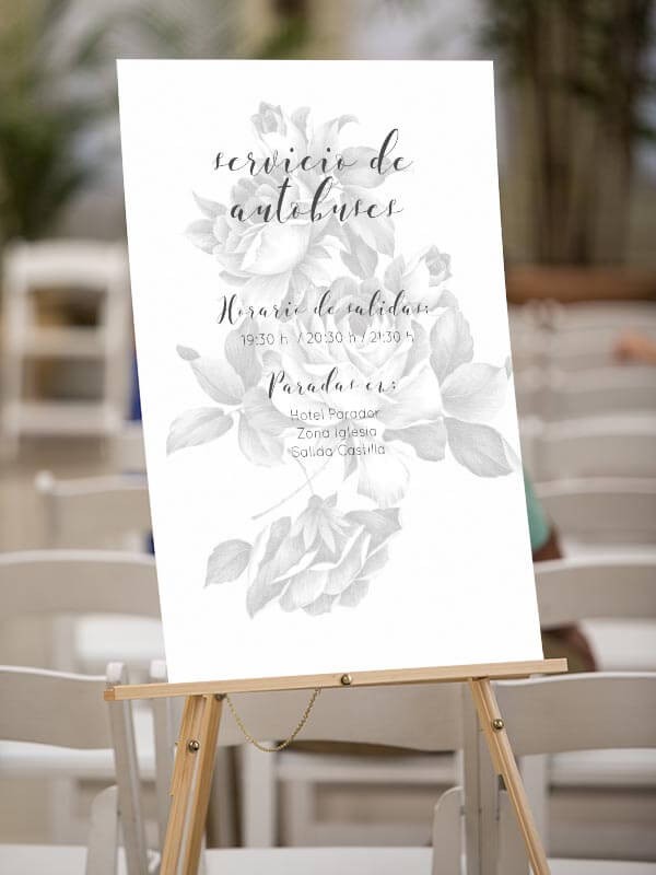 Poster de boda estilo minimalista diseño clásico