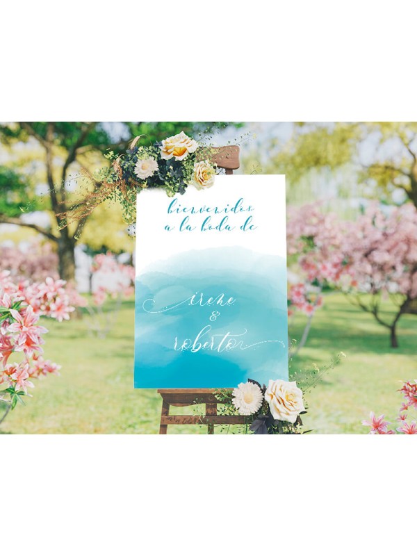 Poster boda aguada