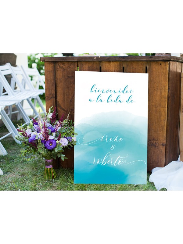 Poster boda aguada