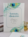 Carteles boda pavo real