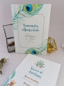 Carteles boda pavo real