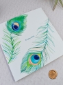 Libro firmas pavo real
