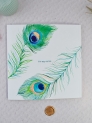 Libro firmas pavo real