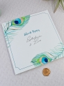Libro firmas pavo real