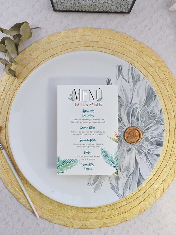 Menú boda ave del paraíso