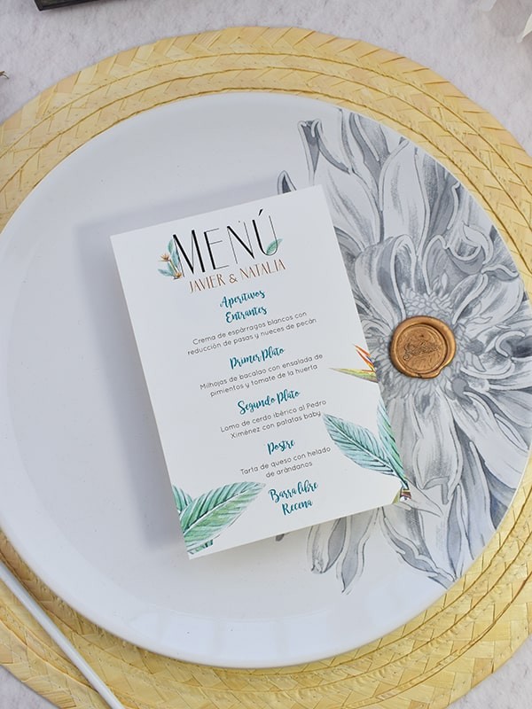 Menú boda ave del paraíso