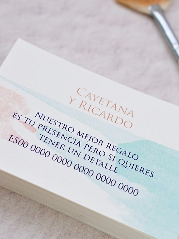 Tarjeta lista de boda cloé