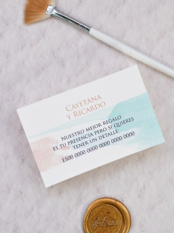 Tarjeta lista de boda cloé