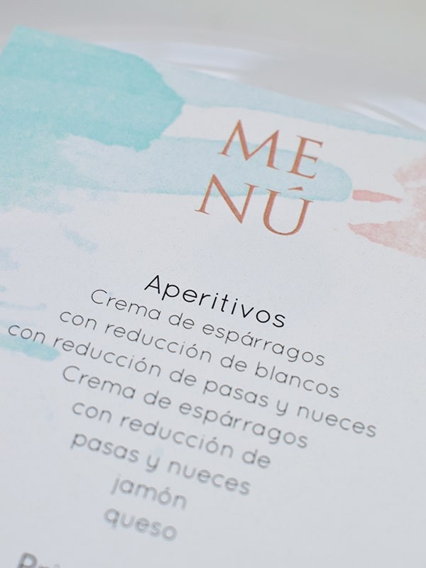 Menú boda cloé