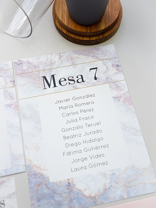 Seating boda mármol