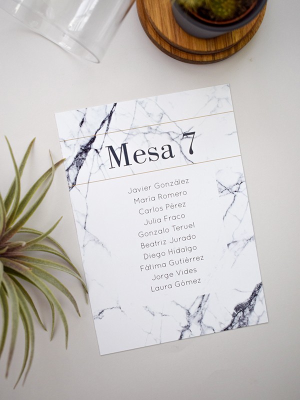 Seating boda mármol