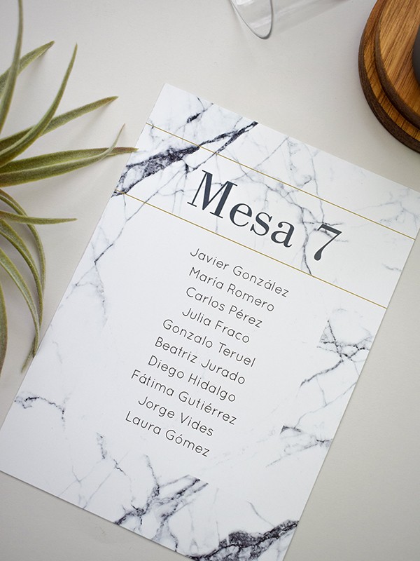 Seating boda mármol