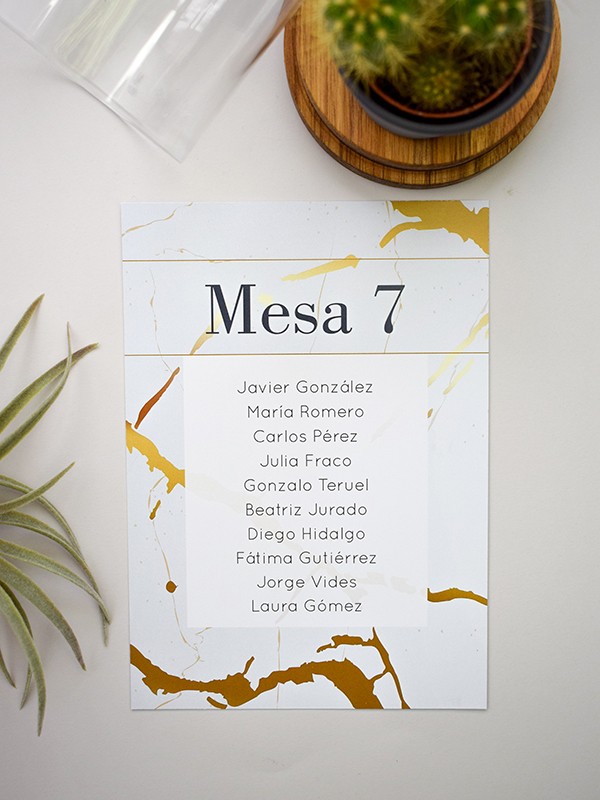 Seating boda mármol