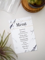 Menú boda mármol