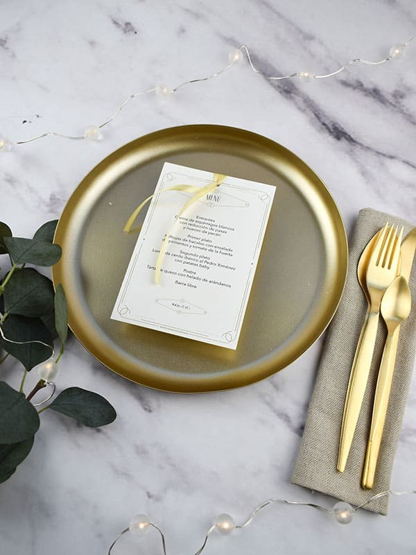 Menú boda gatsby