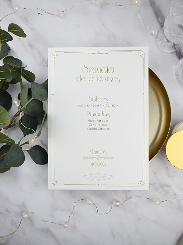 Carteles boda gatsby