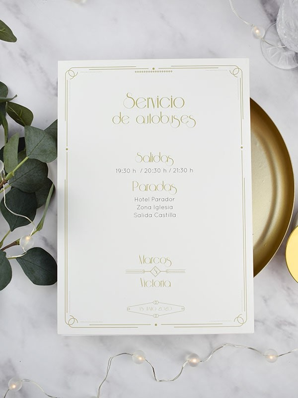 Carteles boda gatsby