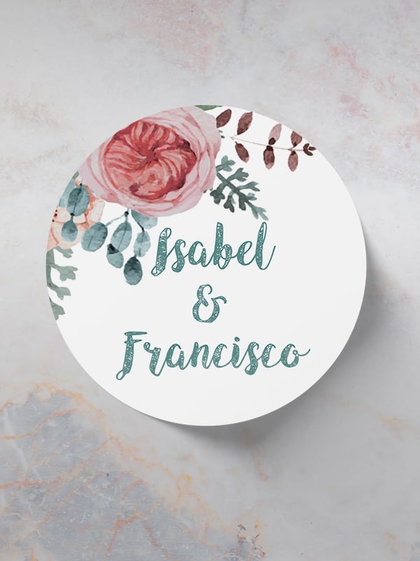 Adhesivos boda romantic