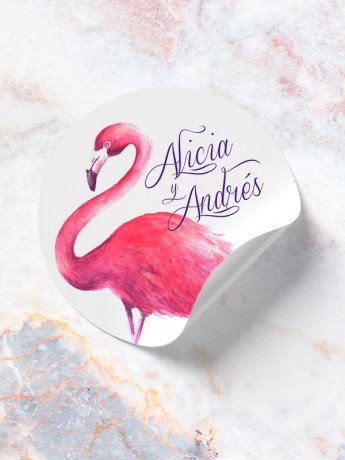 Adhesivos boda flamencos