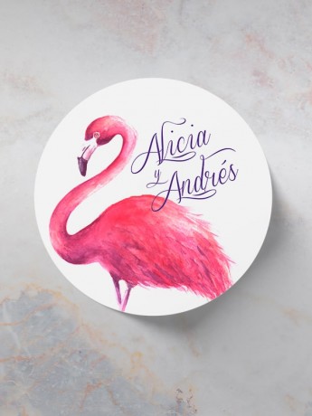 Adhesivos boda flamencos 2