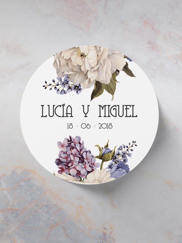 Adhesivos boda antique