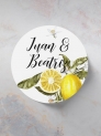 Adhesivos boda citrus limones