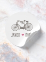 Adhesivos boda bicicleta