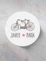 Adhesivos boda bicicleta