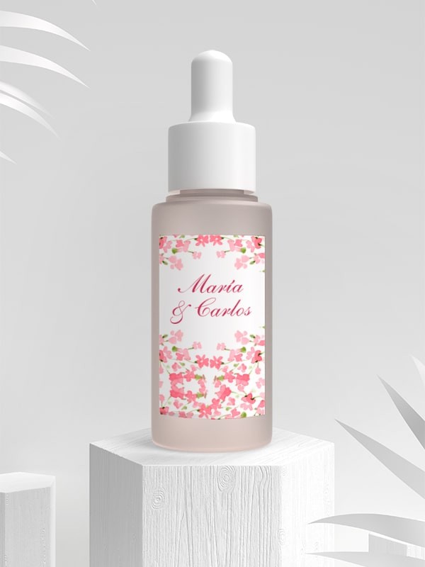 Etiquetas adhesiva botella alhelí