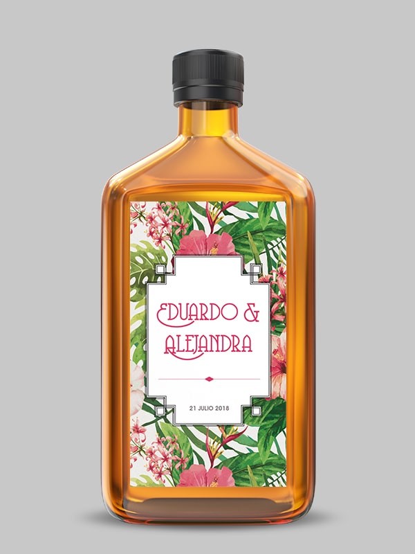 Etiquetas adhesiva botella pacífico
