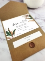 Invitación carpeta con solapas magnolia