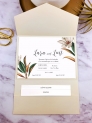 Invitación carpeta con solapas magnolia