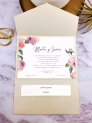 Invitación carpeta con solapas rosa inglesa