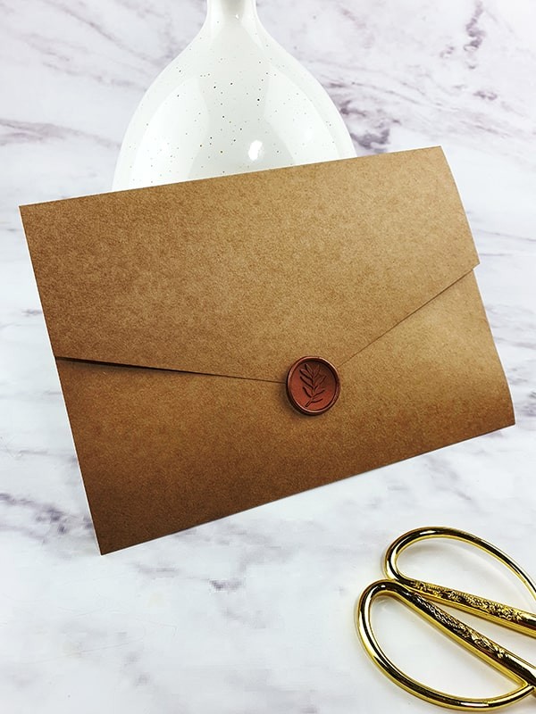 Invitación carpeta con solapas piñas