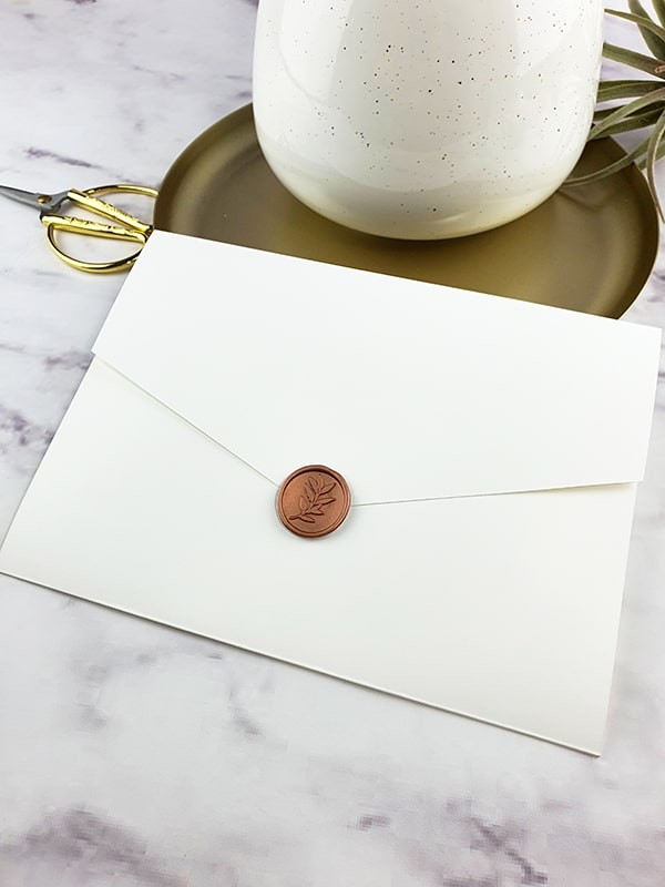 Invitación carpeta con solapas piñas