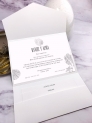 Invitación carpeta con solapas caracolas
