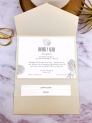Invitación carpeta con solapas caracolas