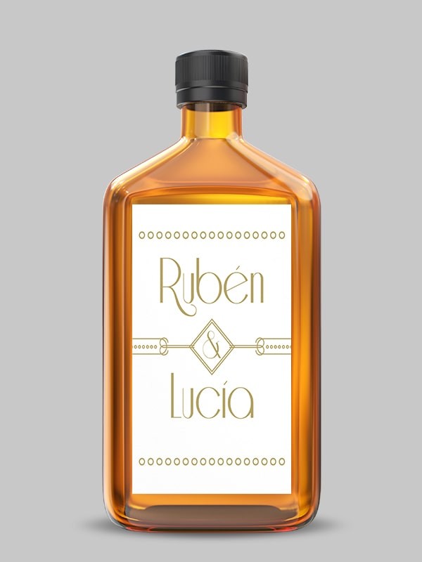 Etiquetas adhesiva botella gatsby