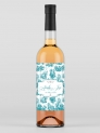 Etiquetas adhesiva botella toile jouy